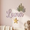 Personalized Nursery Name Wood Sign, Custom Wooden Wall Decor For Baby Room Or Kids Bedroom, Name Plaque, Baby Shower Gift For Boys Girls - Style 3