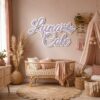 Personalized Princess Wooden Name Sign For Nursery Custom 3D Layered Crown Wood Name Wall Decor For Baby Girl Room Princess Bedroom - View 4