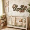 Personalized Rose And Daisy Wood Name Sign For Nursery Wall Decor Custom Floral Wooden Nameplate For Baby Girl Room Wildflower Toddler Birthday Gift - View 3