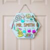 Personalized Science Teacher Door Sign, Custom Wooden Classroom Plaque For Science Room Decor, Teacher Appreciation Back To School Gift - Style 3
