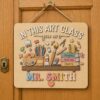 Personalized Teacher Door Signs, Art Classroom Custom Name Door Hanger, Back To School Decor, Welcome Sign, Appreciation Gift, Classroom Decoration - Style 1