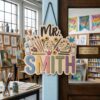 Personalized Teacher Door Signs, Art Classroom Custom Name Door Hanger, Back To School Decor, Welcome Sign, Appreciation Gift, Classroom Decoration - Style 2