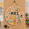 Personalized Teacher Door Signs, Art Classroom Custom Name Door Hanger, Back To School Decor, Welcome Sign, Appreciation Gift, Classroom Decoration - Style 3