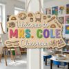 Personalized Teacher Door Signs, Art Classroom Custom Name Door Hanger, Back To School Decor, Welcome Sign, Appreciation Gift, Classroom Decoration - Style 4