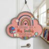 Personalized Teacher Door Signs Elementary Classroom Custom Name Door Hanger Back To School Decor Welcome Sign Appreciation Gift Classroom Decoration - Style 10