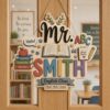 Personalized Teacher Door Signs English Classroom Custom Name Door Hanger Back To School Decor Welcome Sign Appreciation Gift Classroom Decoration - Style 5