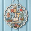 Personalized Teacher Door Signs English Classroom Custom Name Door Hanger Back To School Decor Welcome Sign Appreciation Gift Classroom Decoration - Style 6