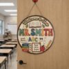 Personalized Teacher Door Signs English Classroom Custom Name Door Hanger Back To School Decor Welcome Sign Appreciation Gift Classroom Decoration - Style 7