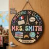 Personalized Teacher Door Signs, French Classroom Custom Name Door Hanger, Back To School Decor, Welcome Sign, Appreciation Gift, Classroom Decoration - Style 5