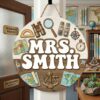 Personalized Teacher Door Signs Geography Classroom Custom Name Door Hanger Back To School Decor Welcome Sign Appreciation Gift Classroom Decoration - Style 7