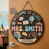 Personalized Teacher Door Signs, German Classroom Custom Name Door Hanger, Back To School Decor, Welcome Sign, Appreciation Gift, Classroom Decoration - Style 5