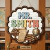 Personalized Teacher Door Signs History Classroom Custom Name Door Hanger Back To School Decor Welcome Sign Appreciation Gift Classroom Decoration - Style 1