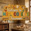 Personalized Teacher Door Signs History Classroom Custom Name Door Hanger Back To School Decor Welcome Sign Appreciation Gift Classroom Decoration - Style 3