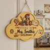 Personalized Teacher Door Signs History Classroom Custom Name Door Hanger Back To School Decor Welcome Sign Appreciation Gift Classroom Decoration - Style 4