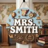 Personalized Teacher Door Signs History Classroom Custom Name Door Hanger Back To School Decor Welcome Sign Appreciation Gift Classroom Decoration - Style 5