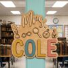 Personalized Teacher Door Signs History Classroom Custom Name Door Hanger Back To School Decor Welcome Sign Appreciation Gift Classroom Decoration - Style 6