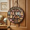Personalized Teacher Door Signs History Classroom Custom Name Door Hanger Back To School Decor Welcome Sign Appreciation Gift Classroom Decoration - Style 7