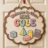 Personalized Teacher Door Signs, Math Classroom Custom Name Door Hanger, Back To School Decor, Welcome Sign, Appreciation Gift, Classroom Decoration - Style 11