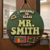 Personalized Teacher Door Signs, Math Classroom Custom Name Door Hanger, Back To School Decor, Welcome Sign, Appreciation Gift, Classroom Decoration - Style 12