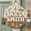 Personalized Teacher Door Signs, Music Classroom Custom Name Door Hanger, Back To School Decor, Welcome Sign, Appreciation Gift, Classroom Decoration - Style 5