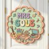 Personalized Teacher Door Signs, Music Classroom Custom Name Door Hanger, Back To School Decor, Welcome Sign, Appreciation Gift, Classroom Decoration - Style 6