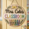 Personalized Teacher Door Signs Preschool Classroom Custom Name Door Hanger Back To School Decor Welcome Sign Appreciation Gift Classroom Decoration - Style 8