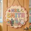 Personalized Teacher Door Signs Preschool Classroom Custom Name Door Hanger Back To School Decor Welcome Sign Appreciation Gift Classroom Decoration - Style 9