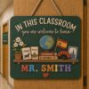 Personalized Teacher Door Signs Spanish Classroom Custom Name Door Hanger Back To School Decor Welcome Sign Appreciation Gift Classroom Decoration - Style 2
