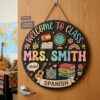 Personalized Teacher Door Signs Spanish Classroom Custom Name Door Hanger Back To School Decor Welcome Sign Appreciation Gift Classroom Decoration - Style 5