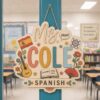 Personalized Teacher Door Signs Spanish Classroom Custom Name Door Hanger Back To School Decor Welcome Sign Appreciation Gift Classroom Decoration - Style 6