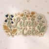 Personalized Wildflower Wooden Name Sign For Nursery Custom 3D Layered Floral Wood Name Wall Decor For Baby Girl Room Boho Flower Nursery - View 4