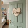 Personalized Wooden Name Sign For Nursery, Baby Shower Gifts, Minimalist Kids Decor, Custom Shaped Wooden Plaque For Baby Room, Newborn Keepsake - Style 10