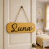 Personalized Wooden Name Sign For Nursery, Baby Shower Gifts, Minimalist Kids Decor, Custom Shaped Wooden Plaque For Baby Room, Newborn Keepsake - Style 7