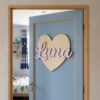 Personalized Wooden Name Sign For Nursery, Baby Shower Gifts, Minimalist Kids Decor, Custom Shaped Wooden Plaque For Baby Room, Newborn Keepsake - Style 8