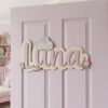 Personalized Wooden Name Sign For Nursery, Baby Shower Gifts, Newborn Keepsake, Animal Nursery Decor, Custom Wooden Name Plaque For Kids Room Wall Art - Style 10