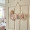 Personalized Wooden Name Sign For Nursery, Baby Shower Gifts, Newborn Keepsake, Animal Nursery Decor, Custom Wooden Name Plaque For Kids Room Wall Art - Style 2