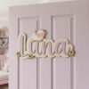 Personalized Wooden Name Sign For Nursery, Baby Shower Gifts, Newborn Keepsake, Animal Nursery Decor, Custom Wooden Name Plaque For Kids Room Wall Art - Style 4