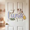 Personalized Wooden Name Sign For Nursery, Baby Shower Gifts, Newborn Keepsake, Animal Nursery Decor, Custom Wooden Name Plaque For Kids Room Wall Art - Style 5