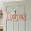 Personalized Wooden Name Sign For Nursery, Baby Shower Gifts, Newborn Keepsake, Animal Nursery Decor, Custom Wooden Name Plaque For Kids Room Wall Art - Style 8