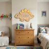 Personalized Wooden Name Sign For Nursery, Baby Shower Gifts, Newborn Keepsake, Dinosaur Name Wall Decor Baby Boy Room Custom Plaque Gift, Door Signs - Style 2
