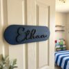 Personalized Wooden Name Sign For Nursery, Baby Shower Gifts, Newborn Keepsake, Minimalist Nursery Door Decor, Custom Wooden Name Plaque For Kids Room - Style 3