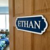 Personalized Wooden Name Sign For Nursery, Baby Shower Gifts, Newborn Keepsake, Minimalist Nursery Door Decor, Custom Wooden Name Plaque For Kids Room - Style 6