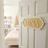 Personalized Wooden Name Sign For Nursery, Baby Shower Gifts, Newborn Keepsake, Minimalist Nursery Door Decor, Custom Wooden Name Plaque For Kids Room - Style 8