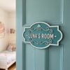 Personalized Wooden Name Sign For Nursery, Baby Shower Gifts, Newborn Keepsake, Vintage Frame Nursery Decor, Custom Door Plaque For Kids Room Wall Art - Style 1