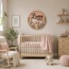 Personalized Wooden Name Sign For Nursery, Custom Bunny Tulip Wooden Wall Sign For Girl Room, Baby Shower Gifts - View 1