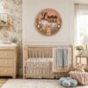 Personalized Wooden Name Sign For Nursery, Custom Bunny Tulip Wooden Wall Sign For Girl Room, Baby Shower Gifts - View 2