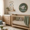 Personalized Wooden Name Sign For Nursery, Custom Elephant Wooden Wall Sign For Kids Room Decor, Baby Shower Gifts - View 1