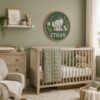 Personalized Wooden Name Sign For Nursery, Custom Elephant Wooden Wall Sign For Kids Room Decor, Baby Shower Gifts - View 2