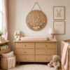 Personalized Wooden Name Sign For Nursery, Custom Name Wall Decor, Blush Floral Wood Plaque For Girls Room, Baby Shower Gifts - View 1