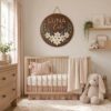 Personalized Wooden Name Sign For Nursery, Custom Name Wall Decor, Daffodil Bouquet Wood Plaque For Kid Room, Baby Shower Gifts
